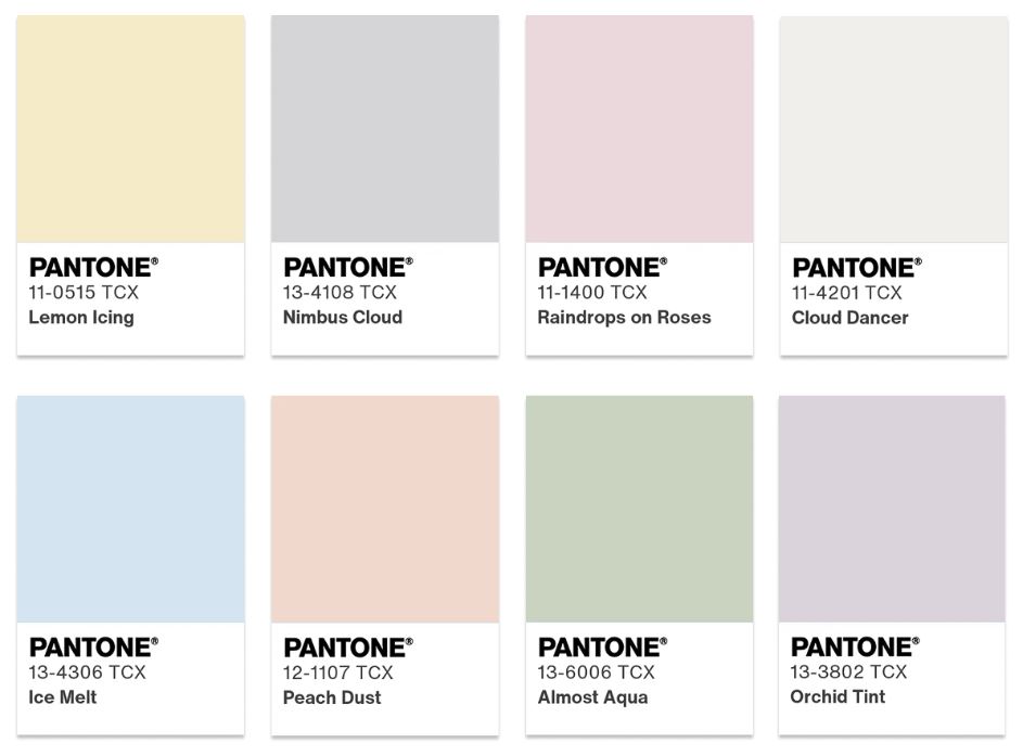 Pantone-Farben 2026 Cloud Dancer und seine Anwendung in Innenräumen vis Pudrige Pastelltone